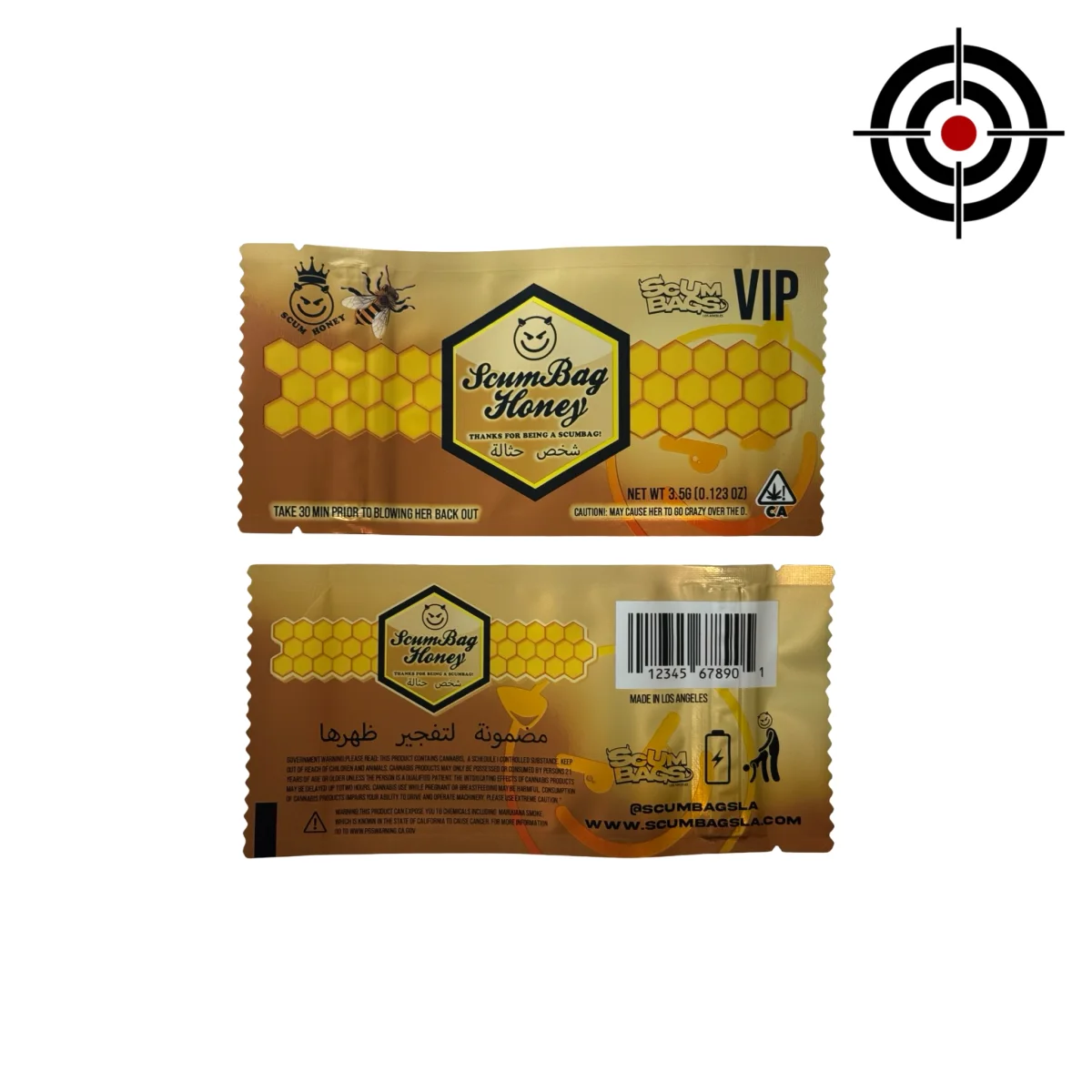 Honey Mylar Bags 3.5g Scum Bags Honey Mylar Bags 3.5g Scum Bags
