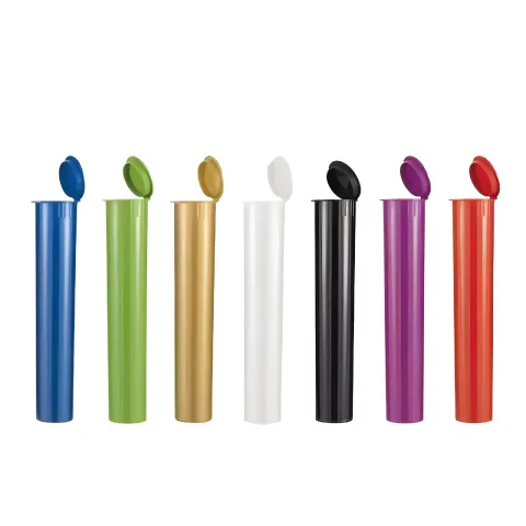98mm Child-Resistant Plastic Pop Top Pre-Roll Tubes