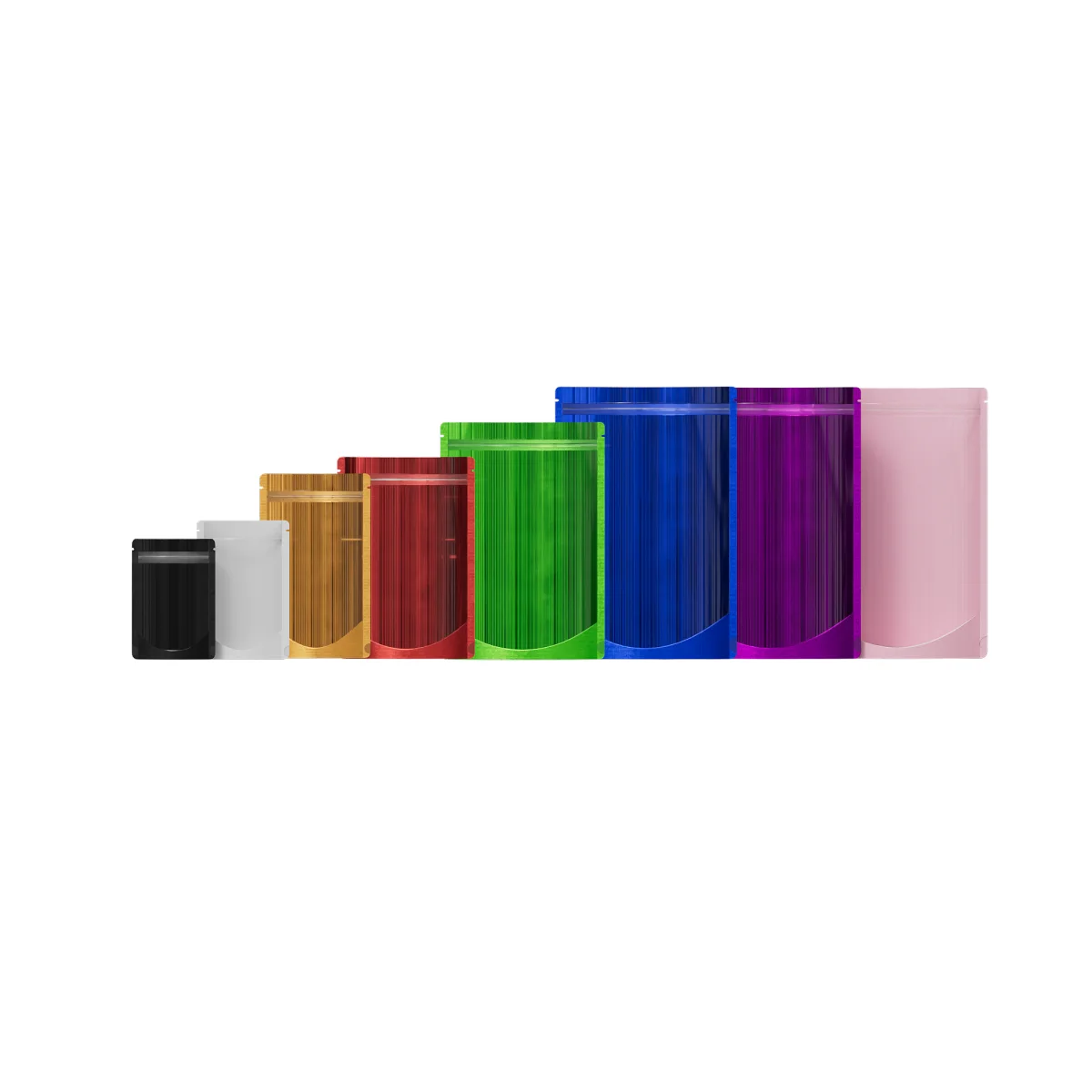 Single Side Glossy Color Metallic Mylar Foil Stand-Up Single Side Glossy Color Metallic Mylar Foil Stand-Up