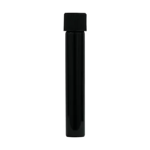 120 mm Child-Resistant Black Glass Pre-Roll Tube