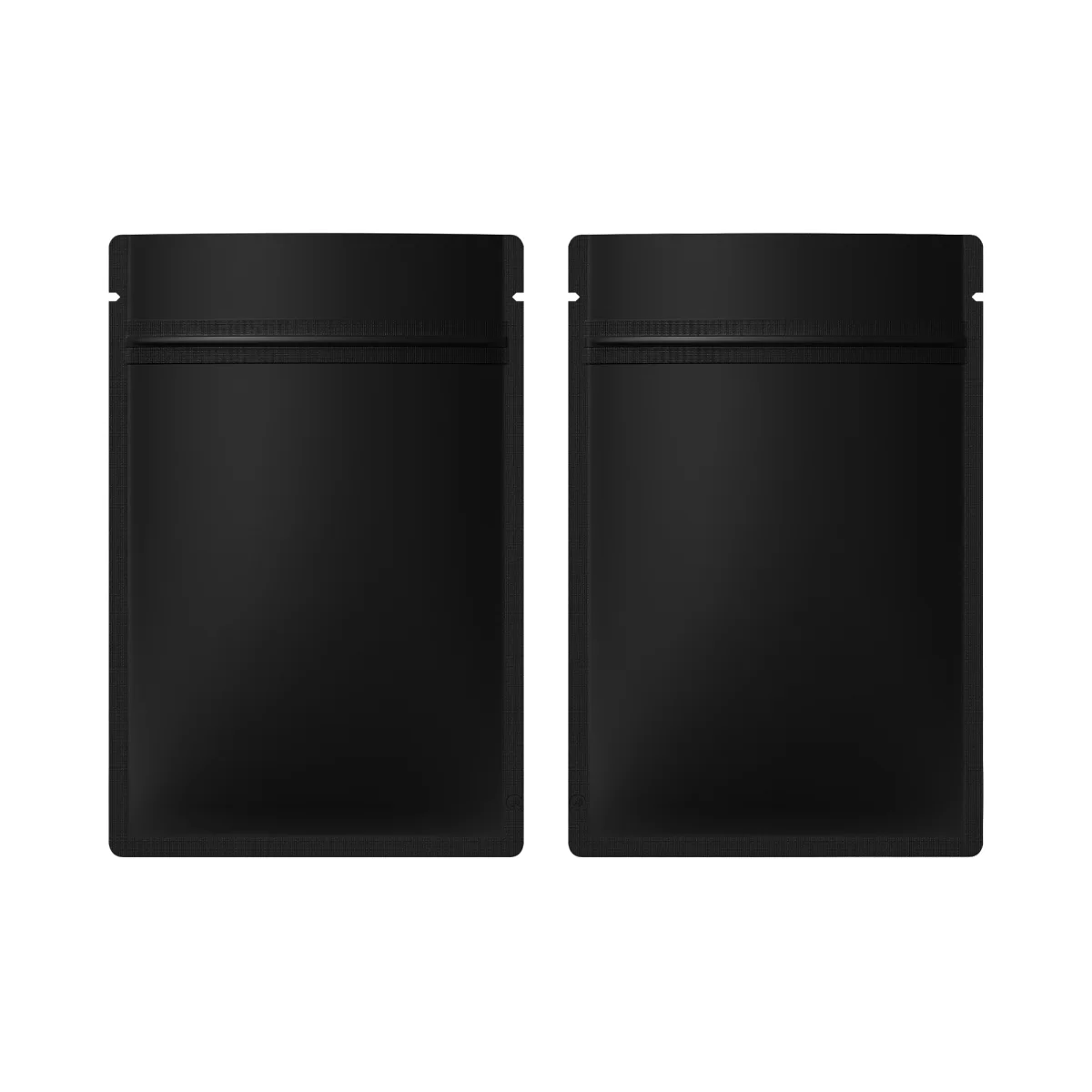 Reusable Flat Zipper Seal Bags – Matte Foggy Night Black Reusable Flat Zipper Seal Bags – Matte Foggy Night Black