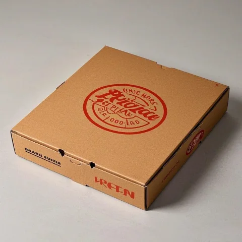 Custom Corrugated Pizza Box with Printed Logo with Embossing