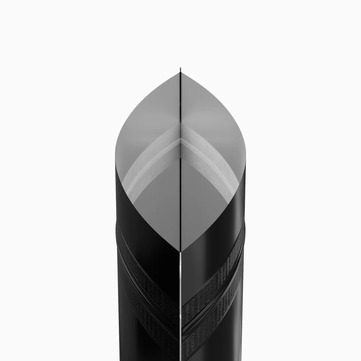 Glossy Black Mylar Stand-Up Bag with Round Window