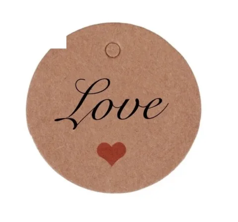 Custom Kraft Paper Round Label Tag with Hole