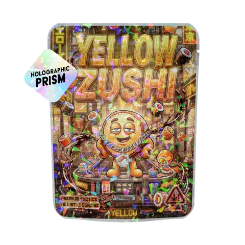 Yellow Zushi Mylar Sticker Packs