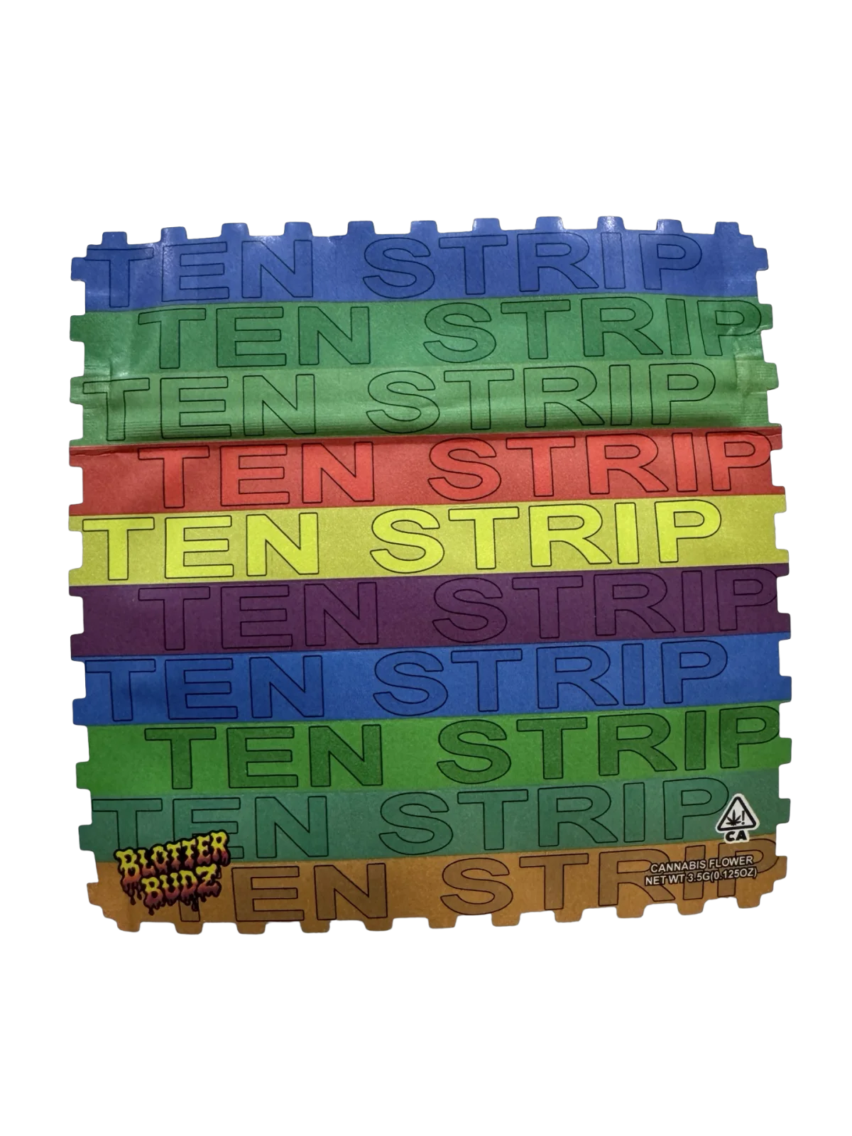 Ten Strip Mylar Bags 3.5g Blotter Budz Ten Strip Mylar Bags 3.5g Blotter Budz