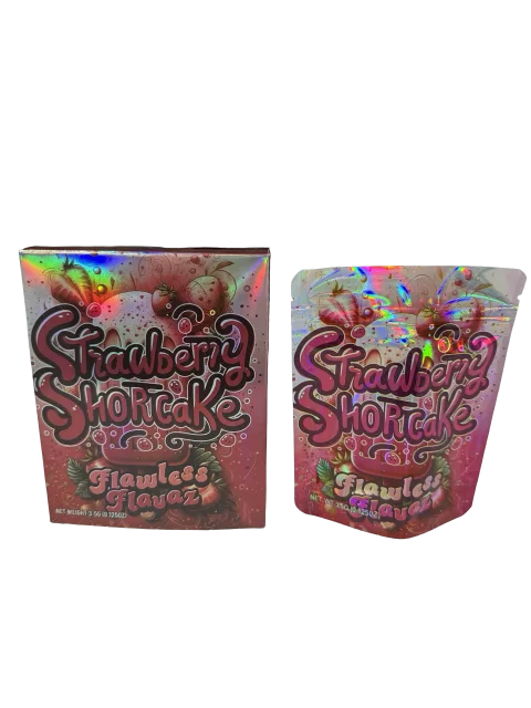 Strawberry Shortcake 3.5g Mylar Bags & Boxes Flawless Flavaz
