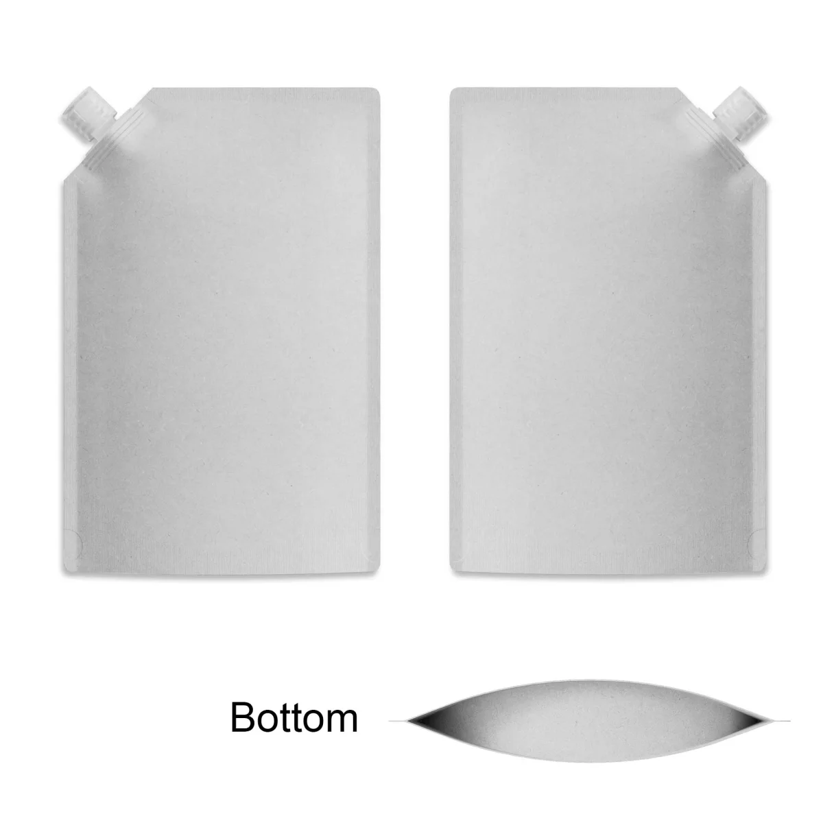 Custom Brown Kraft Bottle Pouch with Corner Spout Custom Brown Kraft Bottle Pouch with Corner Spout