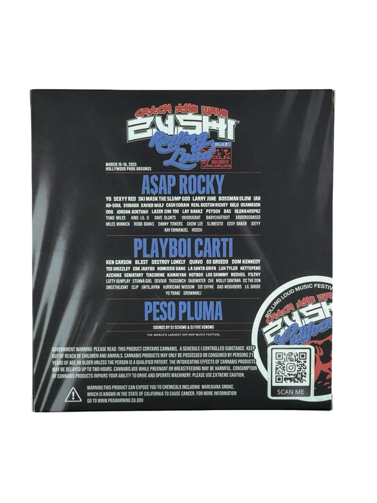 Rolling Loud 3.5g Mylar Bags & Boxes The Ten Co