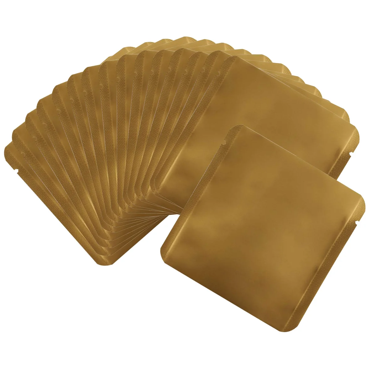 Matte Gold Square Foil Bag with Rounded Corners Matte Gold Square Foil Bag with Rounded Corners