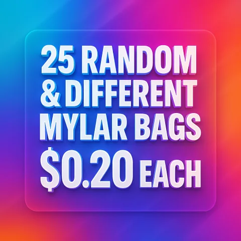 25 Assorted 3.5g Mylar Bags