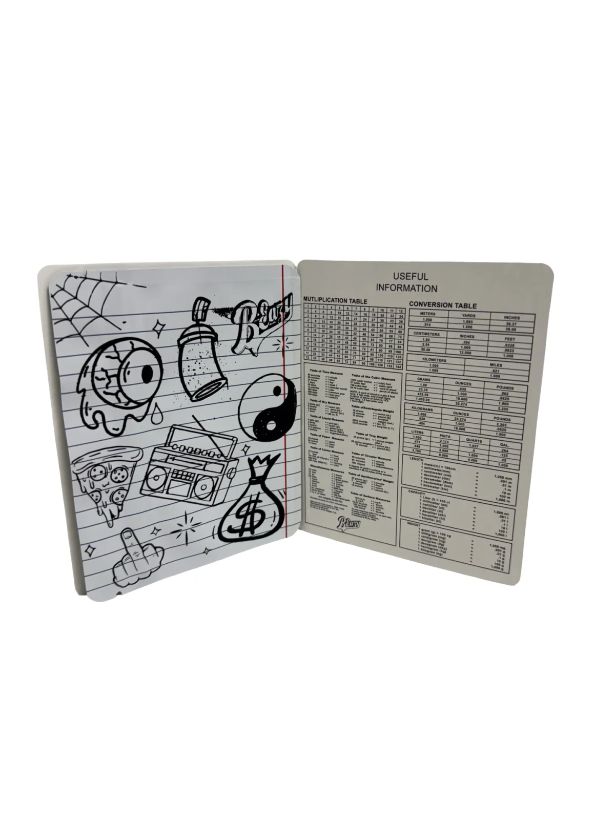 B-Eazy Composition Book with Removable 3.5g Mylar Bag B-Eazy Composition Book with Removable 3.5g Mylar Bag
