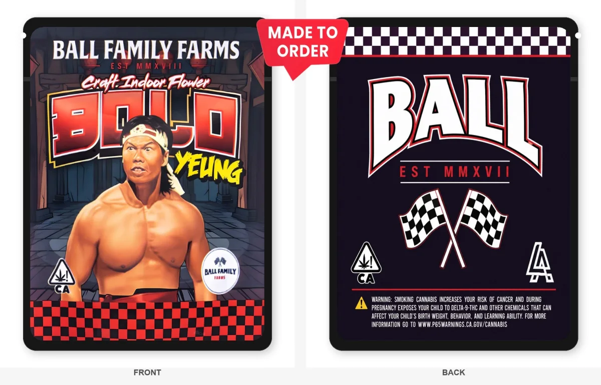 Bolo 3.5g Mylar Sticker Bags Ball Family Farms Bolo 3.5g Mylar Sticker Bags Ball Family Farms