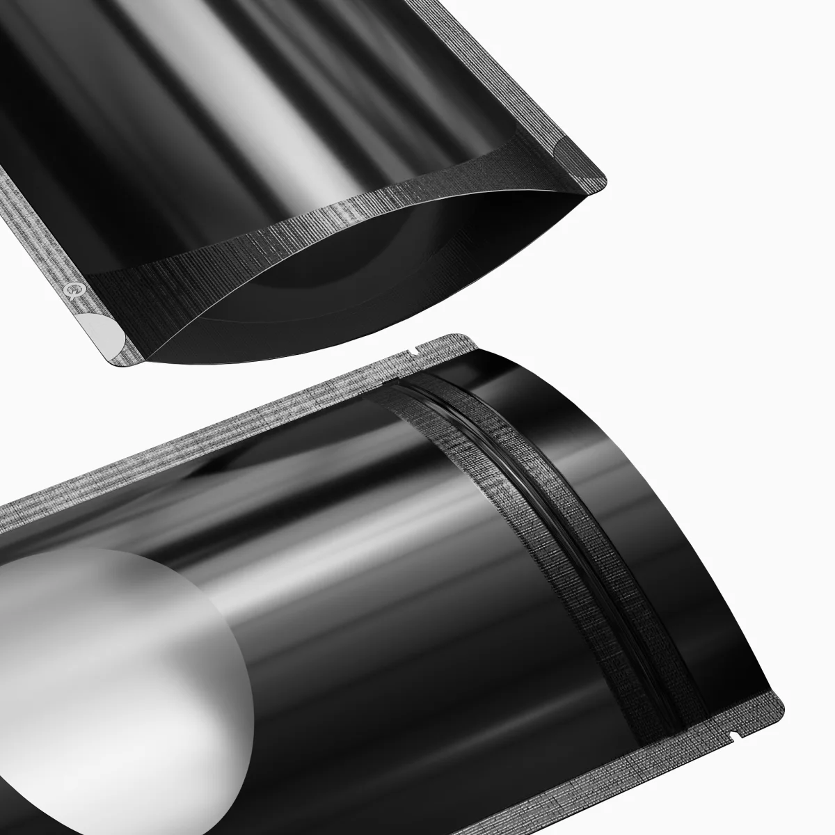 Glossy Mylar Stand-Up Bag with Round Window Glossy Mylar Stand-Up Bag with Round Window