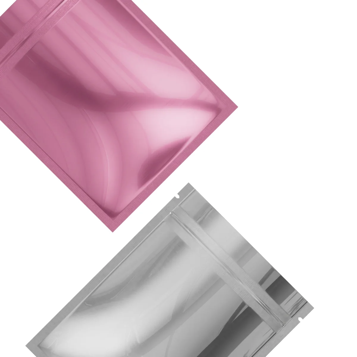 Single-Sided Glossy Muted Pink Mylar Flat Zipper Bag Single-Sided Glossy Muted Pink Mylar Flat Zipper Bag