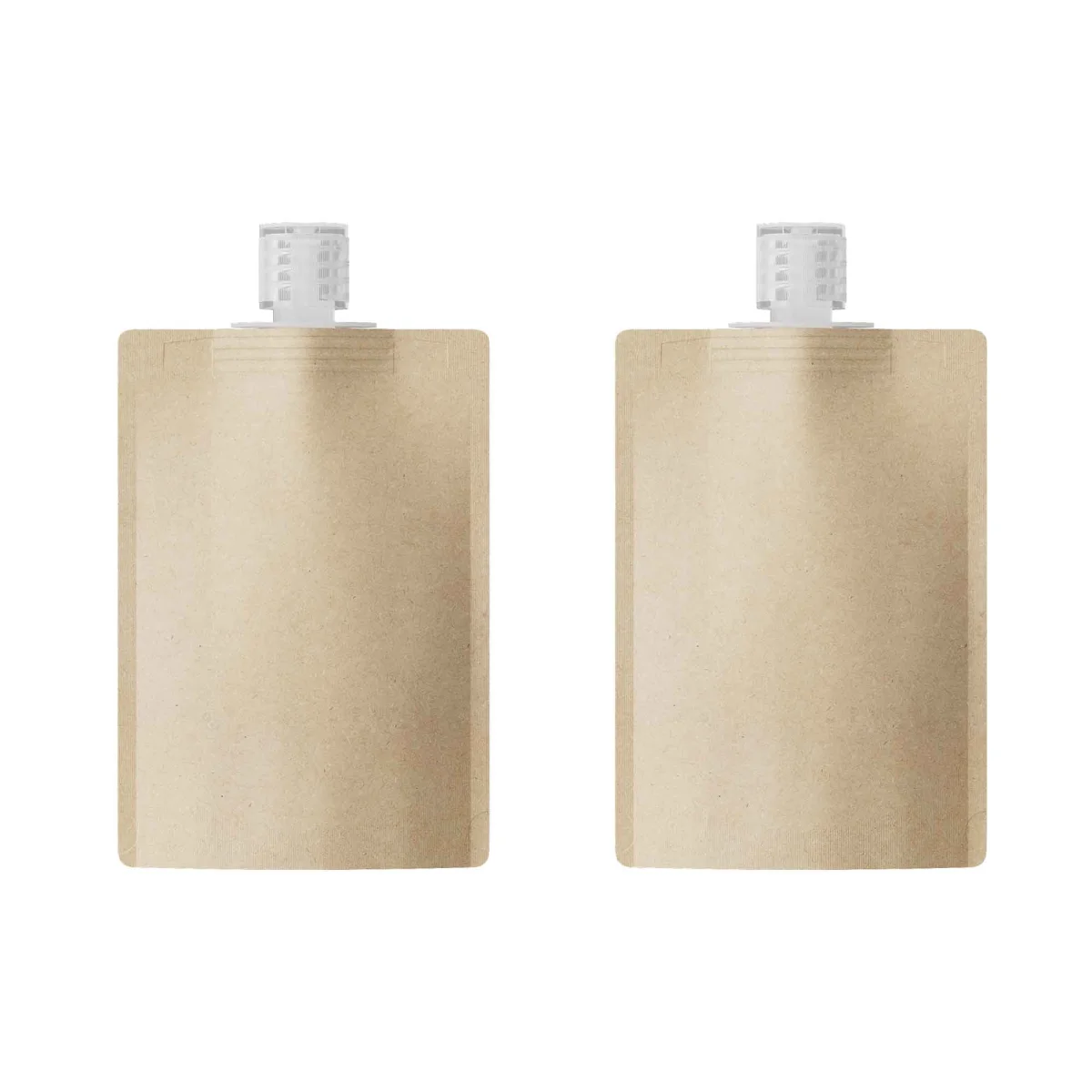Custom Brown Kraft Bottle Pouch with Top Spout Custom Brown Kraft Bottle Pouch with Top Spout