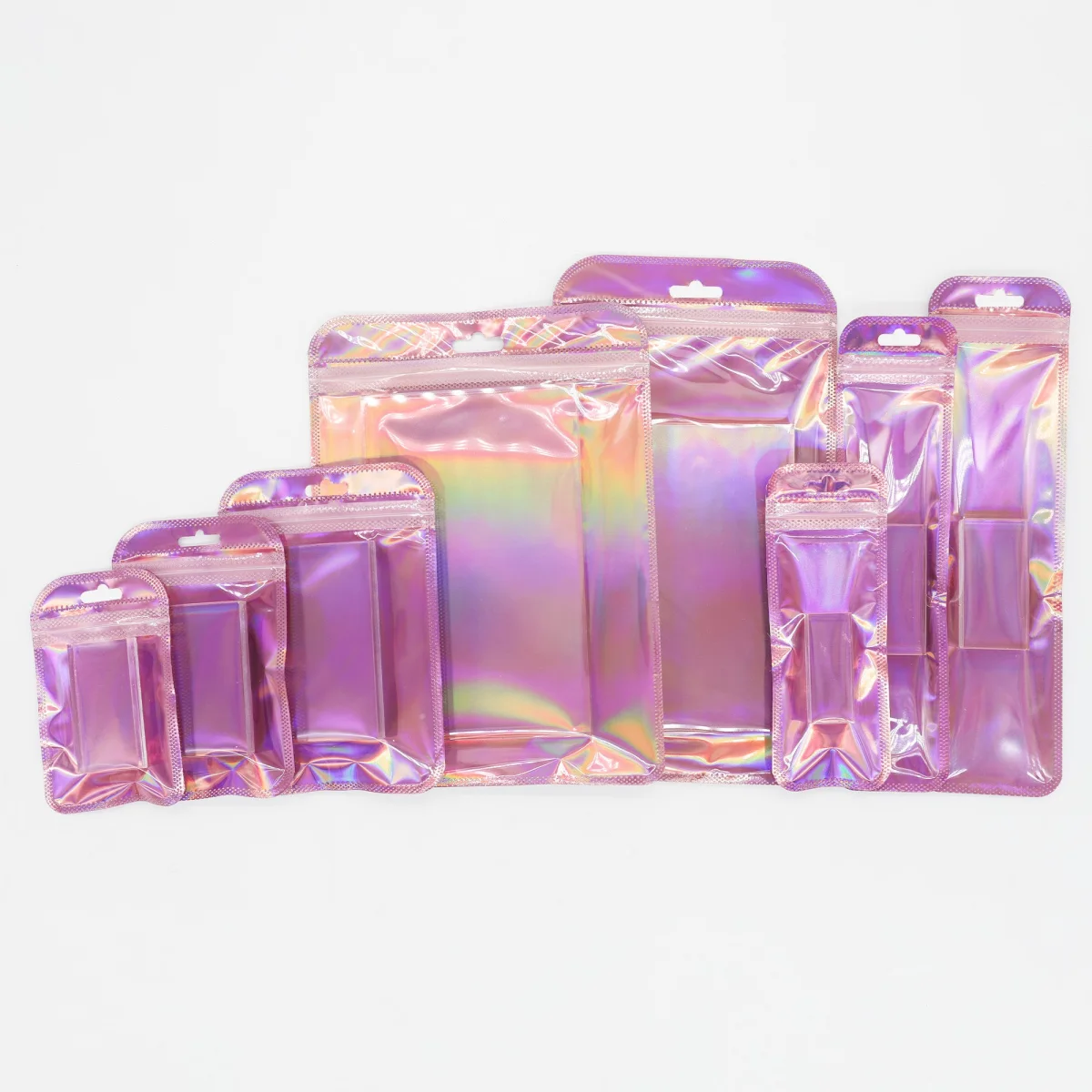 Kaleidoscope Holographic Flat Zipper Bag with Clear Front Kaleidoscope Holographic Flat Zipper Bag with Clear Front