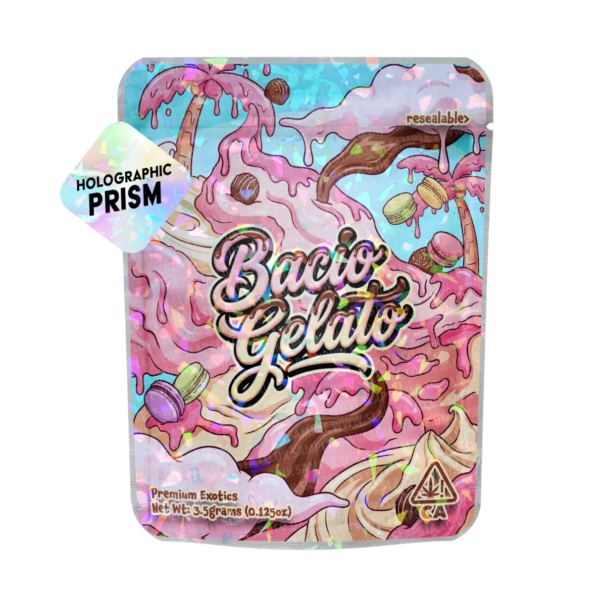 Bacio Gelato Mylar Sticker Packs