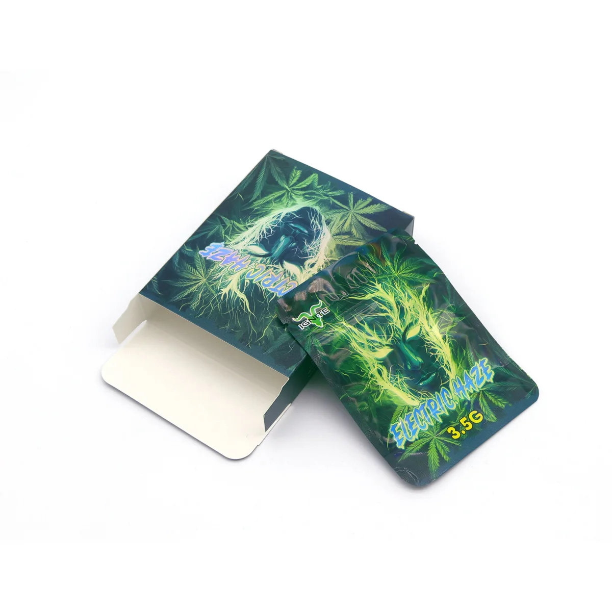 Glossy Electric Green Smell-Proof Foil Stand-Up Bag Glossy Electric Green Smell-Proof Foil Stand-Up Bag