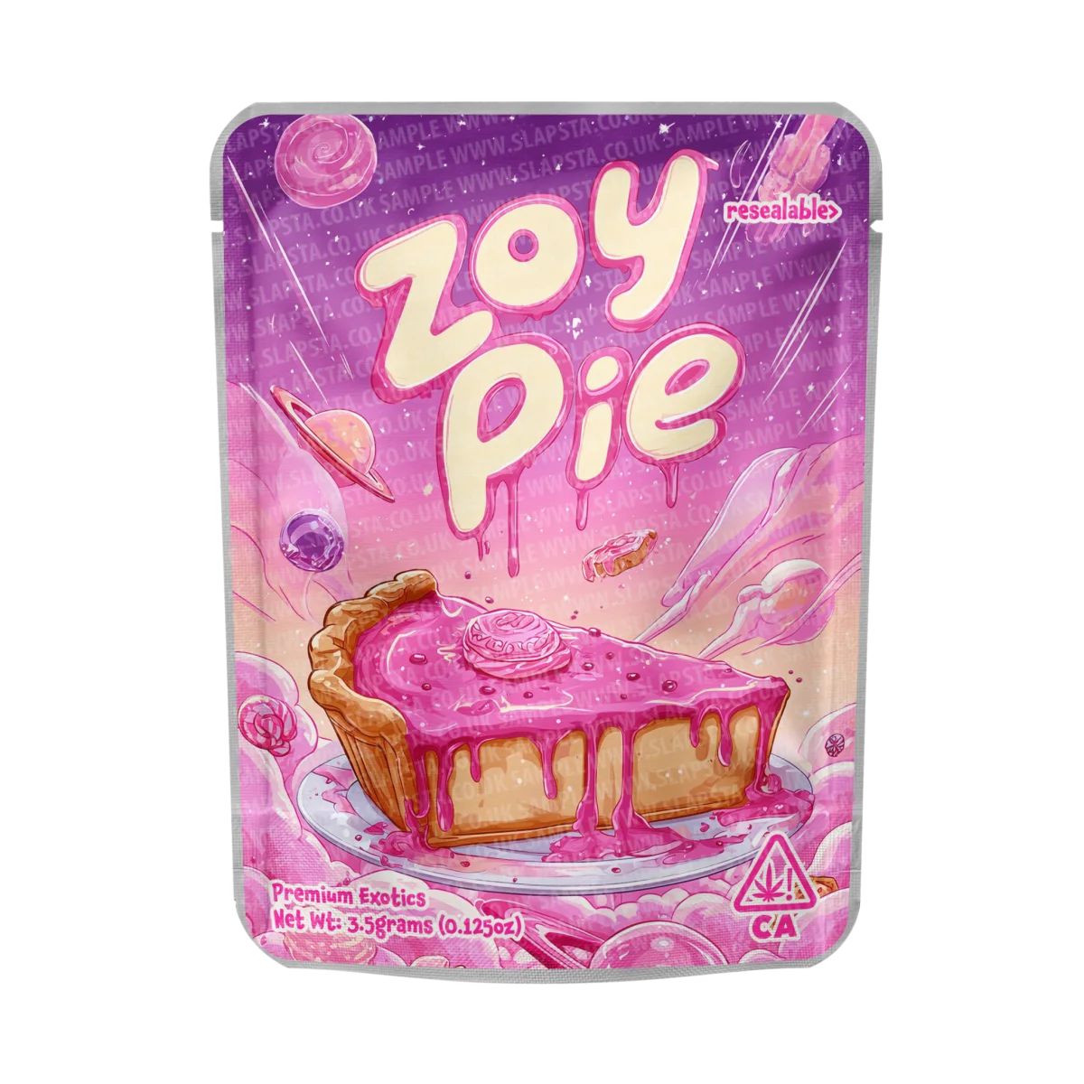 Zoy Pie Mylar Pouches Pre-Labeled Zoy Pie Mylar Pouches Pre-Labeled