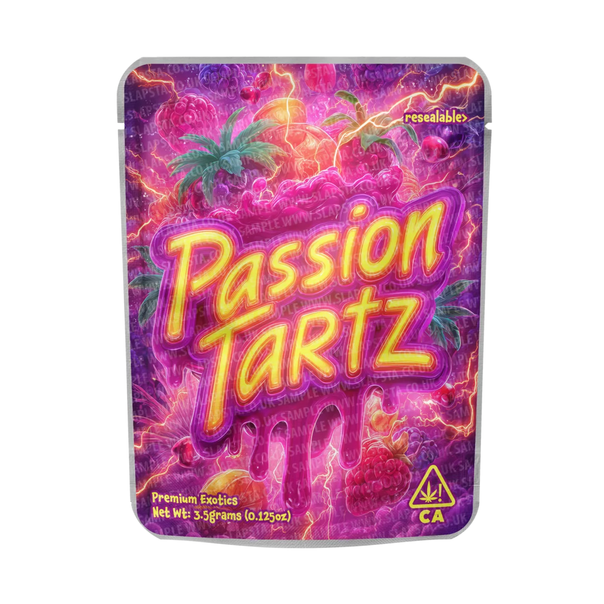 Passion Tarts Mylar Pouches Pre-Labeled Passion Tarts Mylar Pouches Pre-Labeled