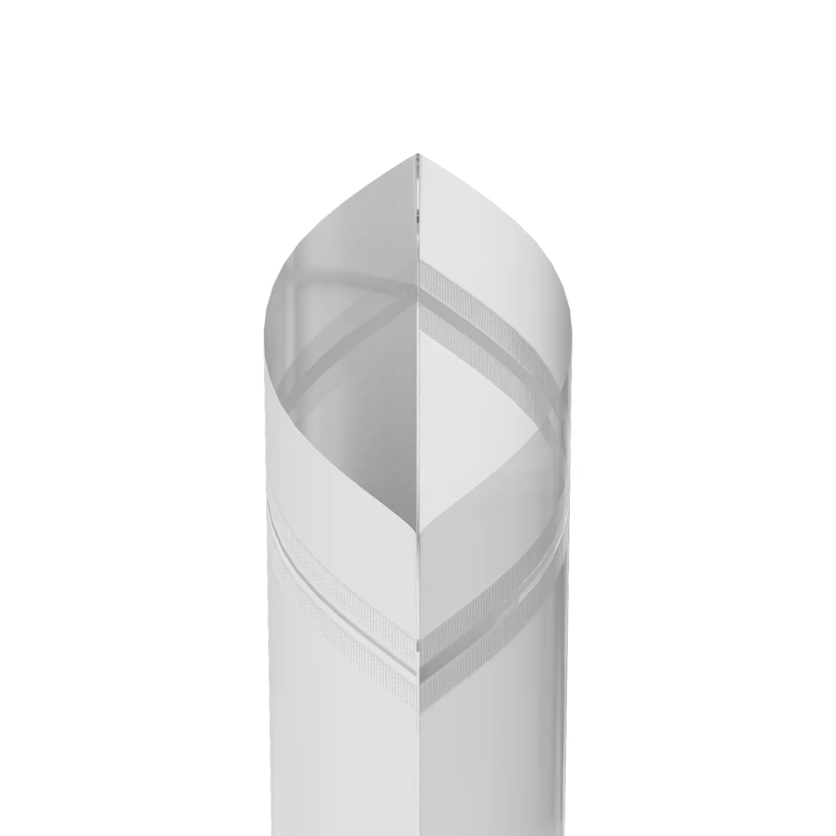 Off-White Metallic Mylar Stand-Up Bag with Rounded Corners