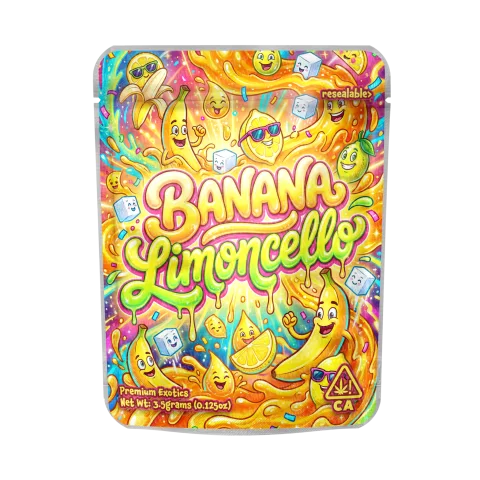 Banana Limoncello Mylar Sticker Packs