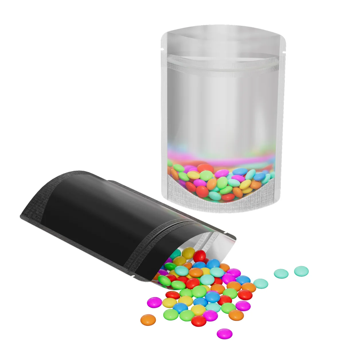 Black Metallic Mylar Stand-Up Packaging Bag Black Metallic Mylar Stand-Up Packaging Bag