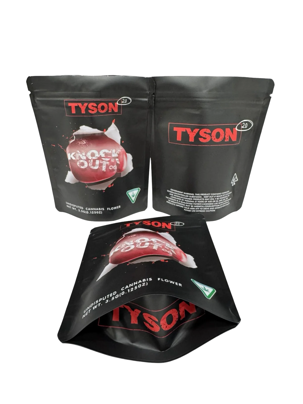 Knockout OG Mylar Bags 3.5g Tyson 2.0 Knockout OG Mylar Bags 3.5g Tyson 2.0