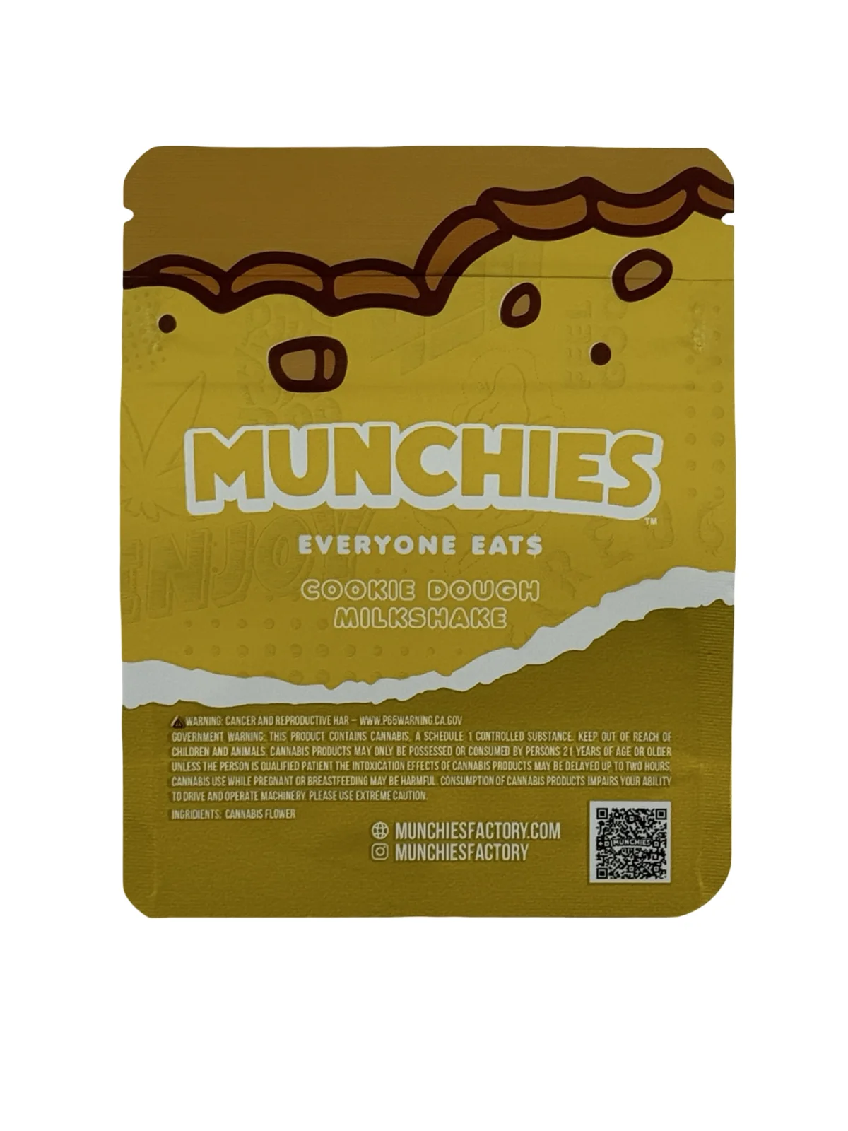 Cookie Dough Milkshake Mylar Bags 3.5g Munchies Cookie Dough Milkshake Mylar Bags 3.5g Munchies