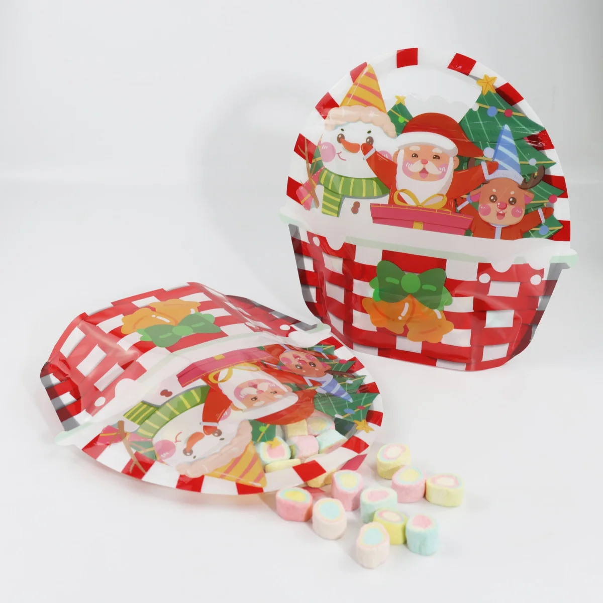 Santa, Snowman and Reindeer Print Stand-Up Bag Santa, Snowman and Reindeer Print Stand-Up Bag