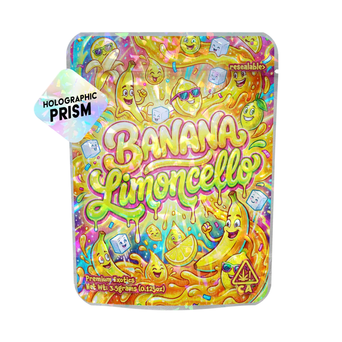 Banana Limoncello Mylar Sticker Packs Banana Limoncello Mylar Sticker Packs