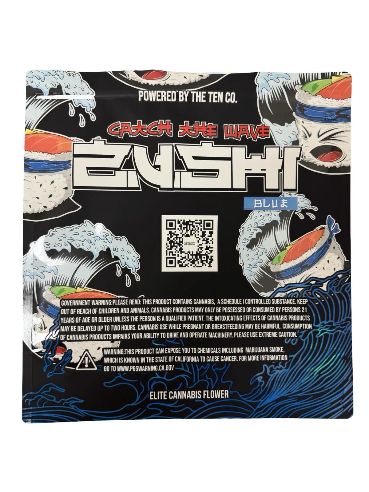 Blue Zushi Mylar Bags 1 lb (Pound) The Ten Co Blue Zushi Mylar Bags 1 lb (Pound) The Ten Co
