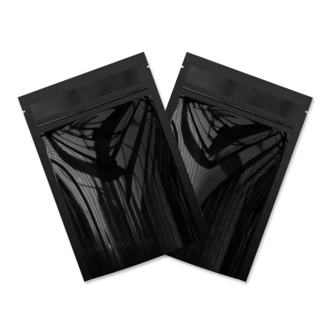 Custom Black Mylar Bottom-Fill Bag with Pre-Sealed Top