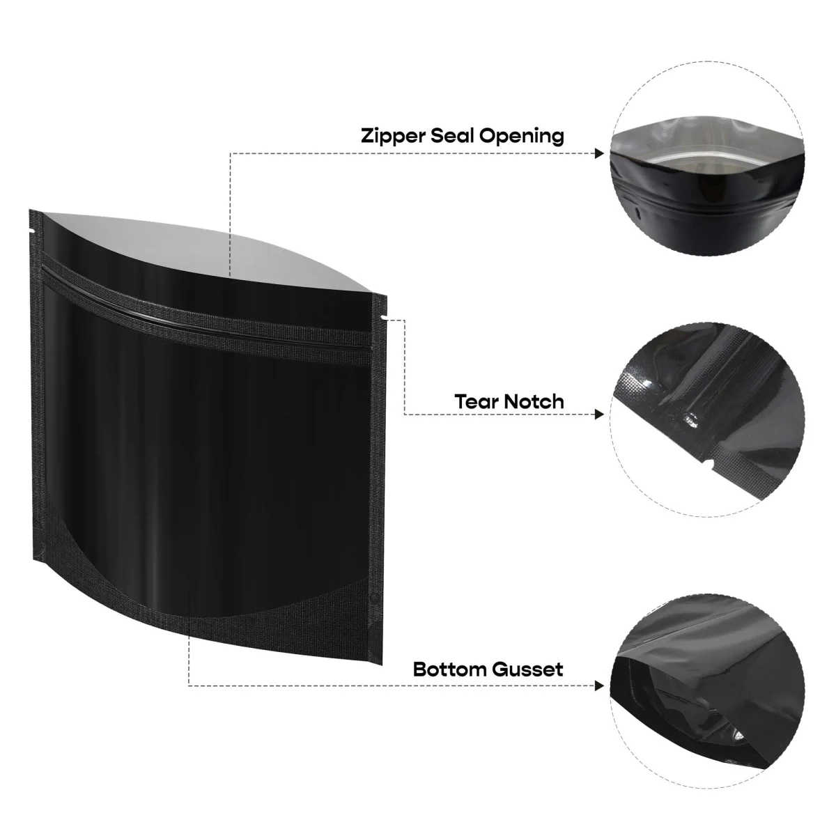 Custom Double-Sided Glossy Horizontal Mylar Stand-Up Bag Custom Double-Sided Glossy Horizontal Mylar Stand-Up Bag