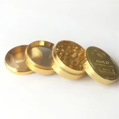 Gold Metal Tobacco Grinder