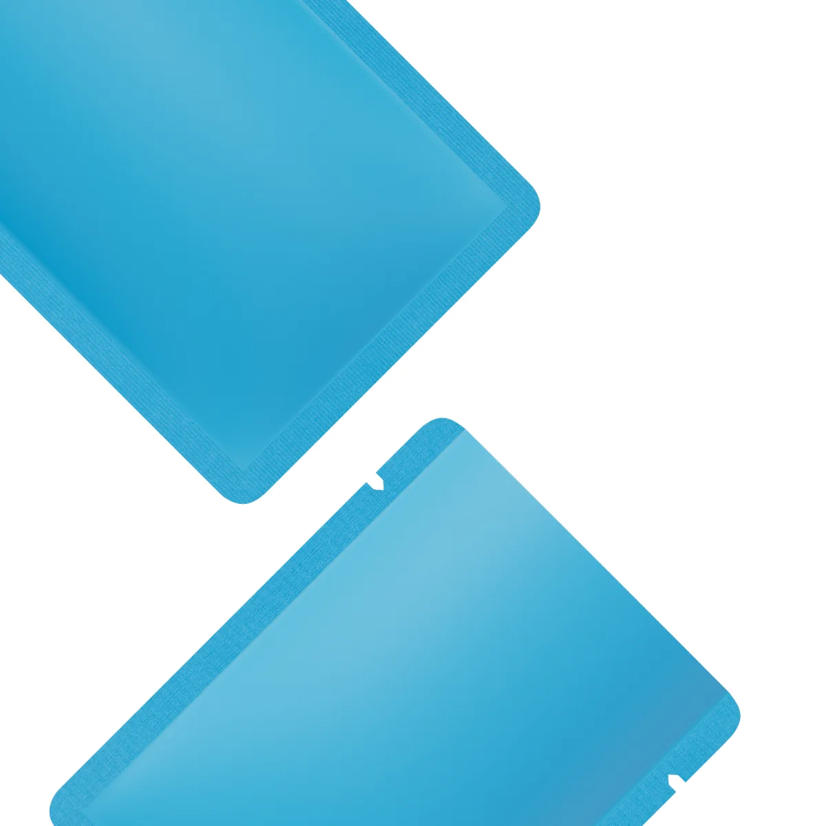 Matte Olympic Blue Aluminum Bottom-Fill Sample Bag Matte Olympic Blue Aluminum Bottom-Fill Sample Bag