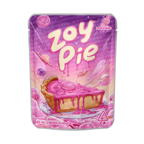 Zoy Pie Mylar Pouches Pre-Labeled