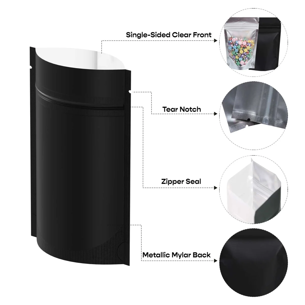 Custom Single-Sided Matte Colored Mylar Stand-Up Bag