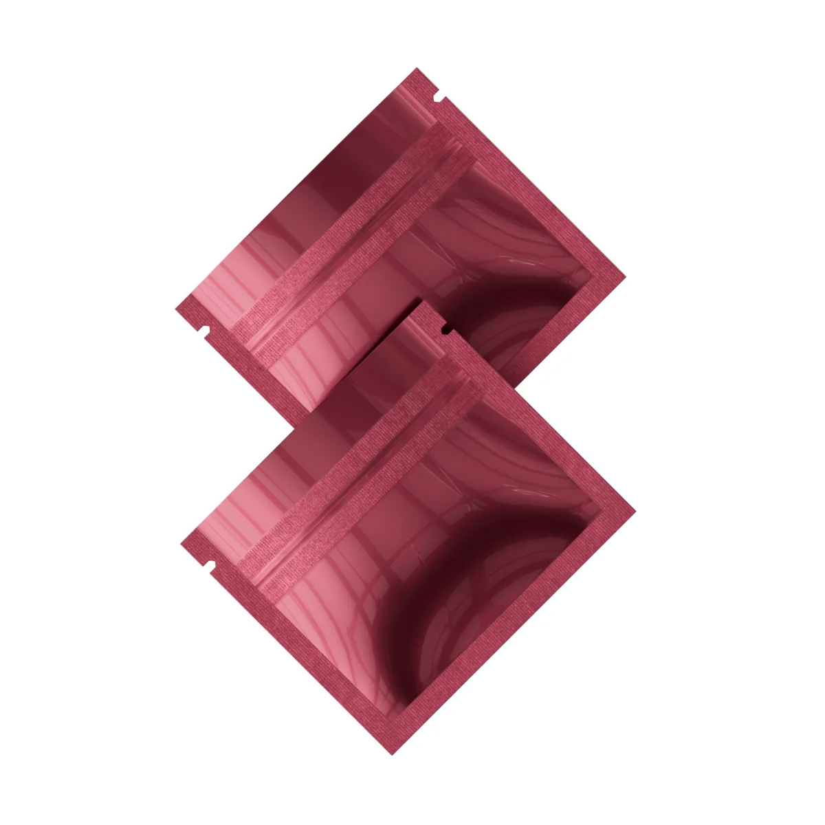 Glossy Muted Pink Mini Mylar Flat Zipper Bag Glossy Muted Pink Mini Mylar Flat Zipper Bag