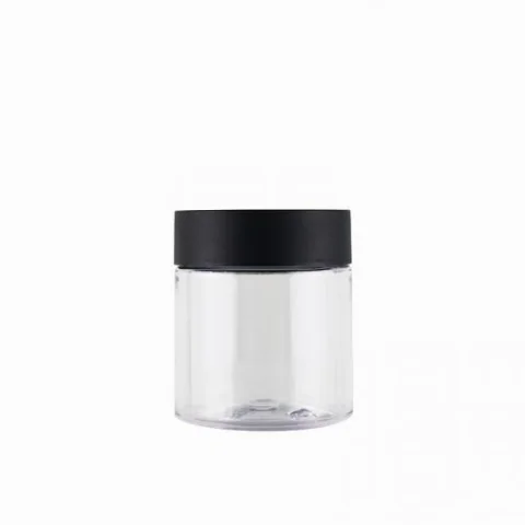 Wide-Mouth Clear PET Storage Jars, 4/6/8 oz