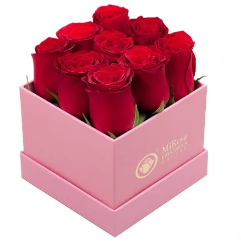 Luxury Paper Rose Flower Hat Box