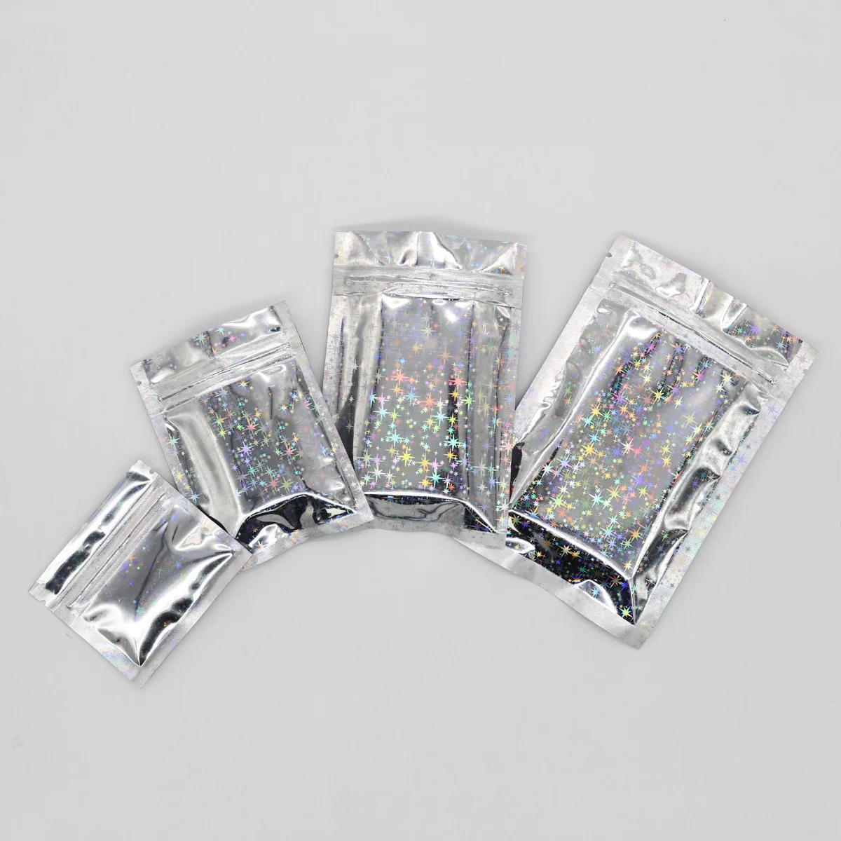 Diamond Holographic Mylar Flat Zipper Bag Diamond Holographic Mylar Flat Zipper Bag