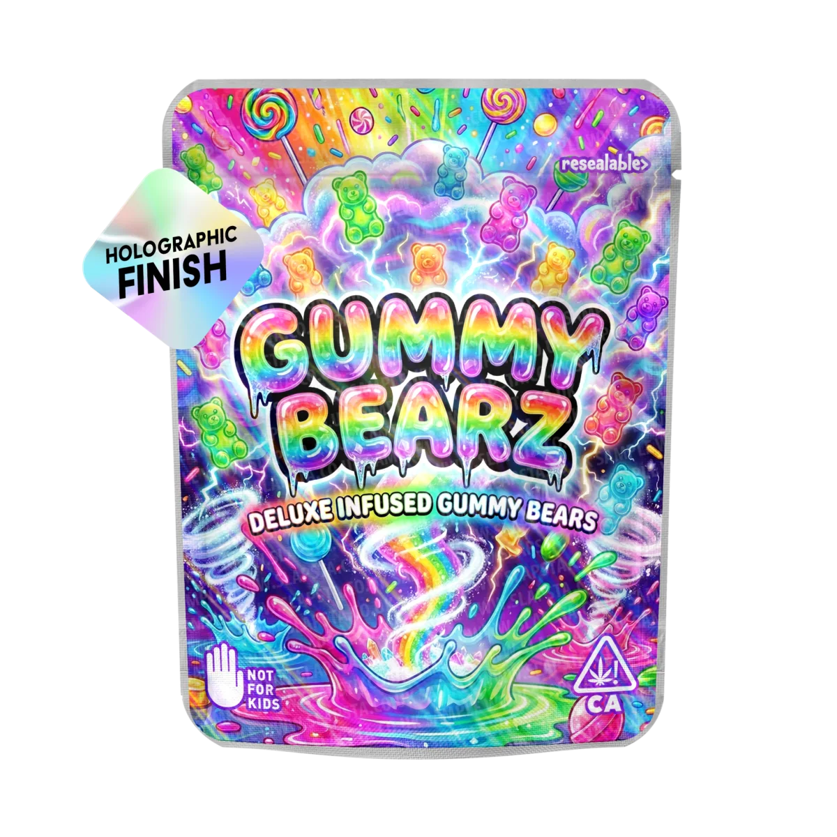 Gummy Bearz Mylar Sticker Packs Gummy Bearz Mylar Sticker Packs