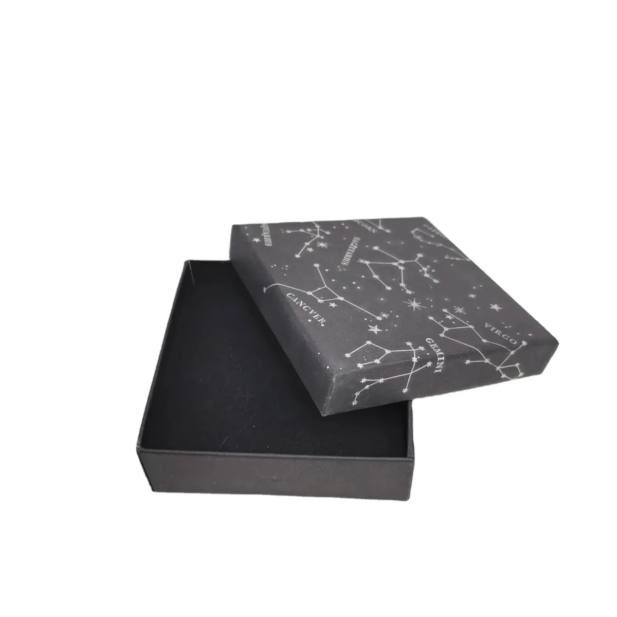 Custom Black Rigid Cardboard Ring and Necklace Box Custom Black Rigid Cardboard Ring and Necklace Box