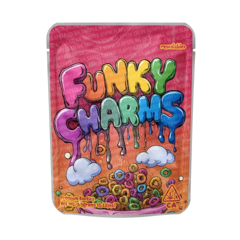 Funky Charms Mylar Pouches Pre-Labeled