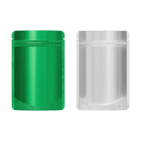Matte Emerald Green Mylar Stand-Up Packaging Bag