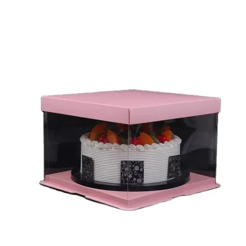 Custom Printed Paper Cake Box with PVC Window