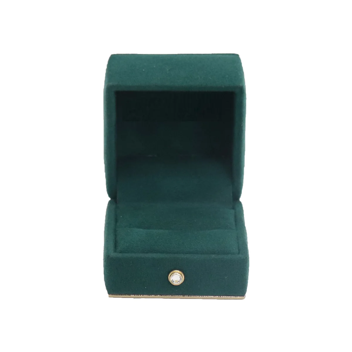 Custom elegant dark green velvet jewelry box Custom elegant dark green velvet jewelry box