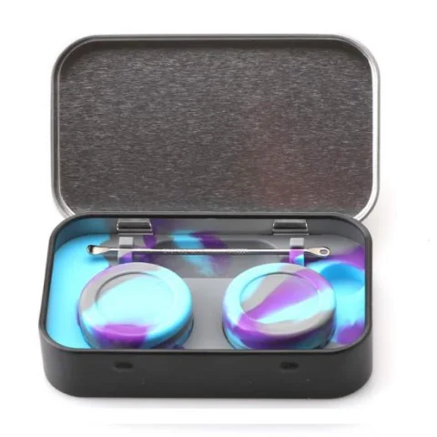 Silicone Storage Jar with Stainless Steel Tin Case